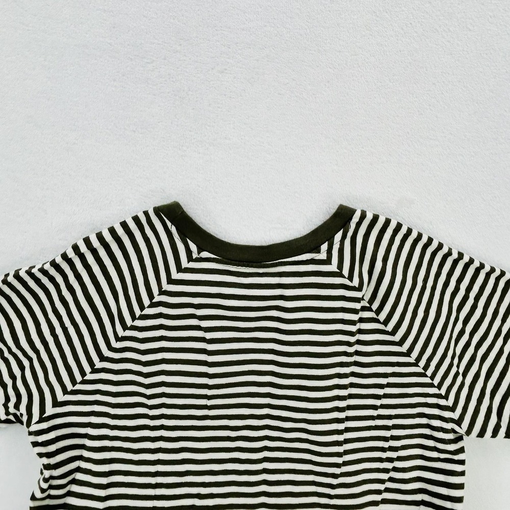 Levi's Shirt Womens Medium Green White Striped Short Sleeve Crewneck Tee NEW - Picture 14 of 16